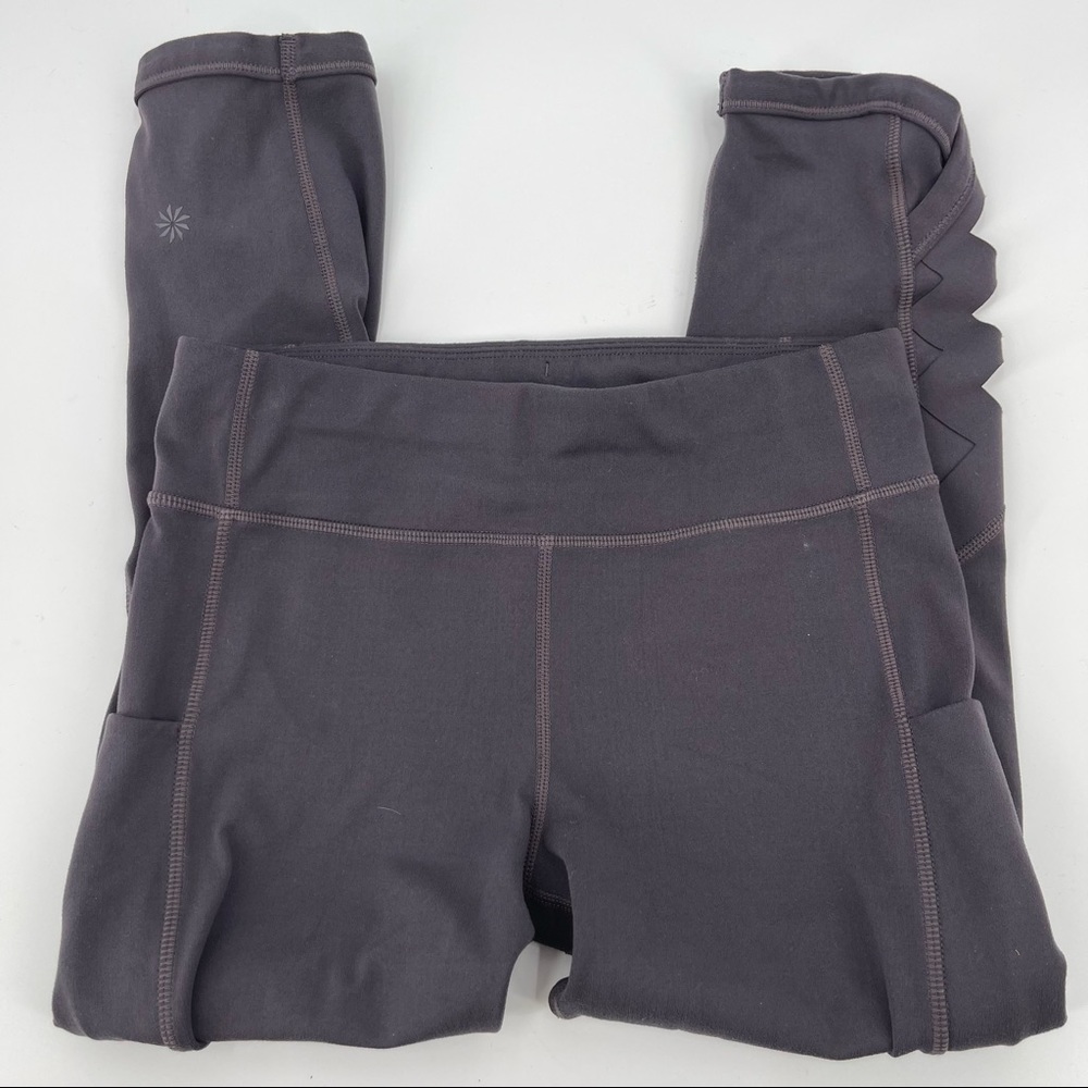 Athleta Girl Spring Forward Capri Girls Size XL 14 Pants Leg Cutout Purple